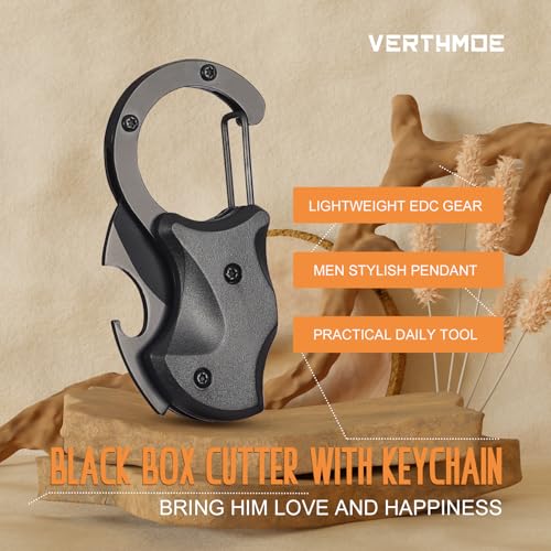 VERTHMOE Christmas Stocking Stuffers Gifts for Men Him, Small Pocket Multitool Knife for Men Dad Gifts, Keychain Box Cutter with Bottle Opener, Cool Gadgets for EDC Camping Hiking - Image 5