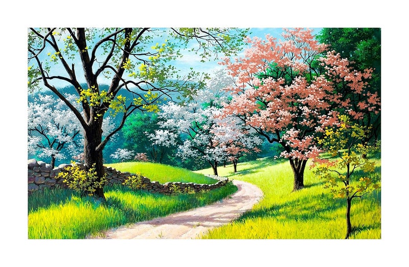 My D SQUARE Vinyl Posters Nature Painting Wall Paper for Living Room Bedroom Hall Size 24 x 36 Inch Self Adhesive Dnp117
