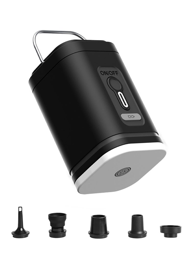 Splendors Electric Air Pump Portable Mini Vacuum Pump with 5 Nozzles and 3 Camping Light Modes Electric Rechargeable Inflate Deflate Pump Outdoor Activities  - Image 1