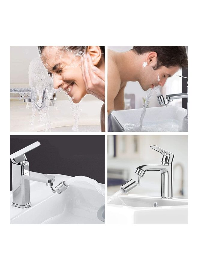 NIBEMINENT Anti-Splash Spout Filter Dual-Function Faucet Silver 22 x 39 28millimeter  - Image 5