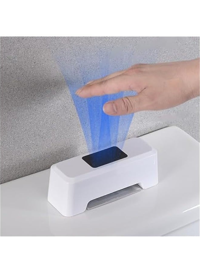 Automatic Sensor Toilet Flusher, 1800mAh Touchless Toilet Flush Kit High Sensitivity Touchless Toilet Flush System Water Saving USB Charging Automatic Flushing Kit for Toilet - Image 2