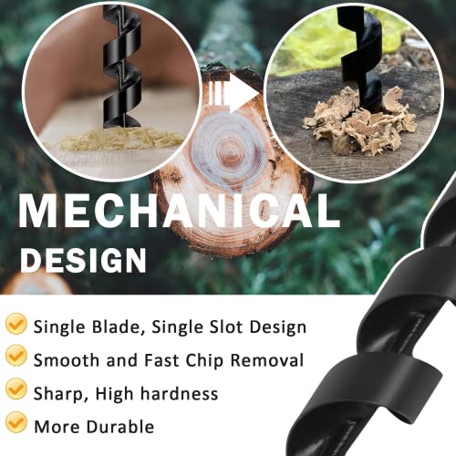 Camoo Bushcraft Survival 1” x 12” Scotch Eye Hand Wood Auger Drill Bit for Bushcraft Backpack and Camping - Perfect Addition Tool to Survival and Camping Gear Packs - Image 4