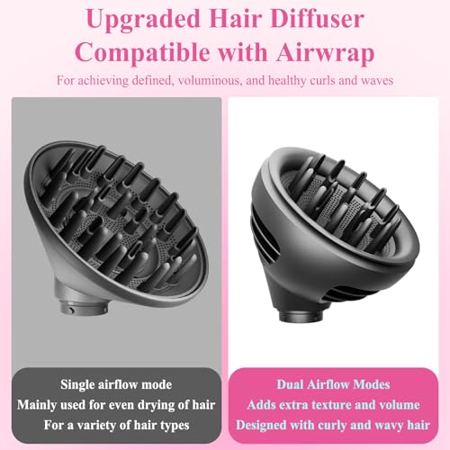 ZEPHBLOW Wave Curl Diffuser for Dyson Airwrap – Dome and Diffuse Modes for Curl Wave Hair, Hair Diffuser Attachment Compatible with Airwrap Styler HS01/05 - Image 2