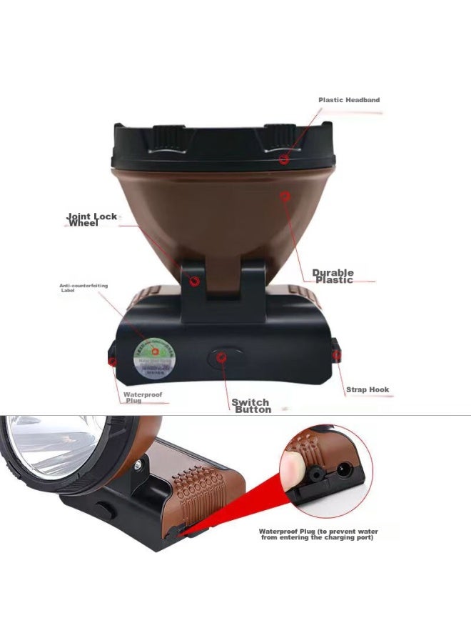 Duration power Dp Jiu Liang Led-7082s Lithium Battery Headlamp, Rechargeable Outdoor Lighting Fishing Lamp, High-intensity Long-range Head-mounted Mining Lamp - Image 3