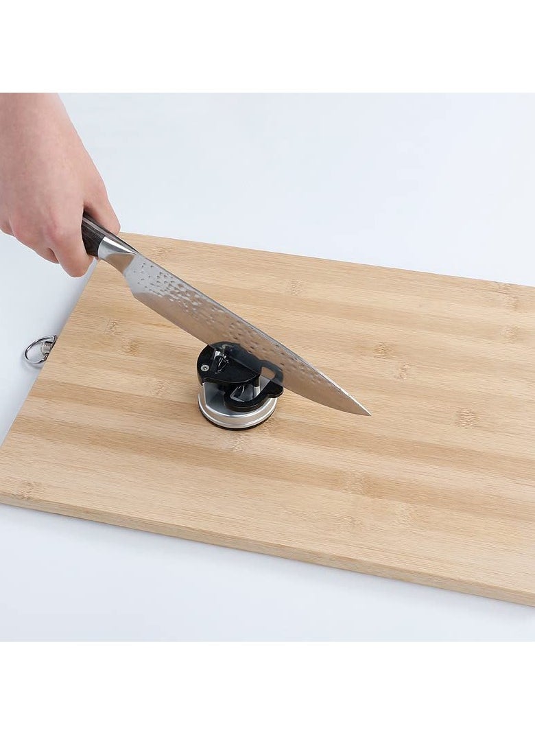 SYOSI - Suction Cup Knife Sharpener, Kitchen and Pocket Knifes Sharpening Tool with Manual Precision Blades Sharpening Feature - Image 1