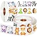 KFPPLXQ 1200 Pcs Animal Stickers for Kids 2 Roll Nature Stickers Cute Roll Sticker Bulk for Teacher Reward School Supplies Incentives 16 Styles - Image 3