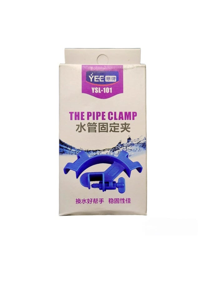 Yee Pack of 2 Aquarium Hose Pipe Clamp, Adjustable Water Pipe Holder Clip Blue (YSL-101) - Image 3