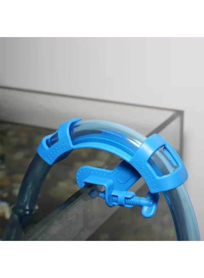 Yee Pack of 2 Aquarium Hose Pipe Clamp, Adjustable Water Pipe Holder Clip Blue (YSL-101) - Image 4