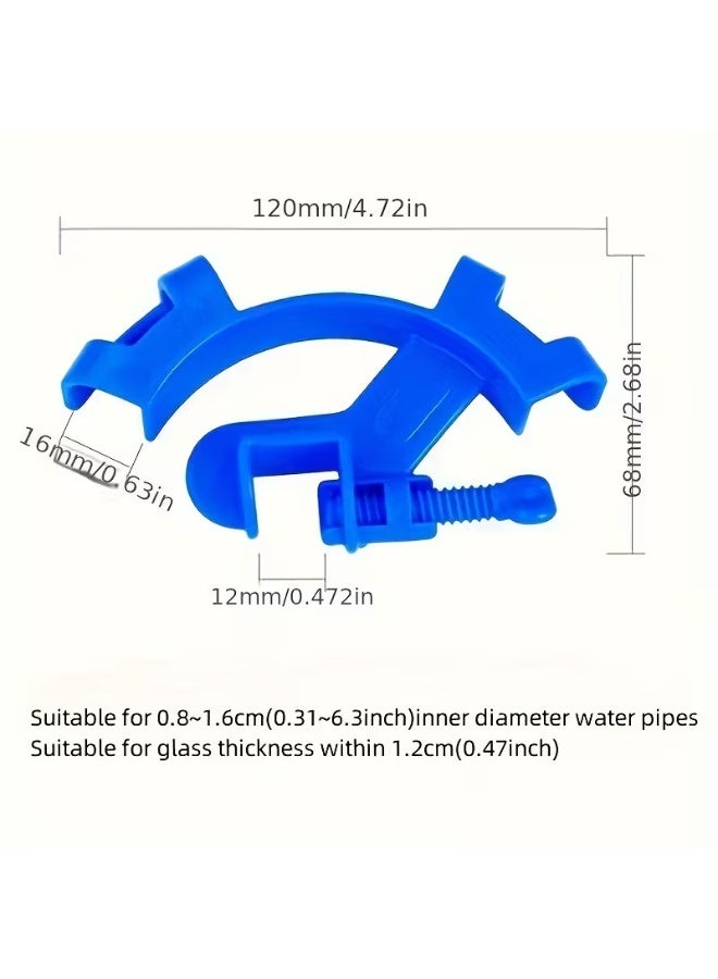 Yee Pack of 2 Aquarium Hose Pipe Clamp, Adjustable Water Pipe Holder Clip Blue (YSL-101) - Image 5