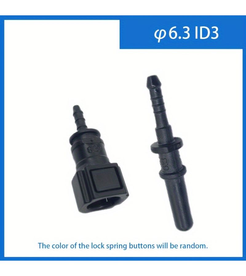 6 3 ID3 180 Degree 5pcs Auto Car Fuel Line Hose Coupler Quick Release Connector Carburetor Part Lock Clip - Image 1