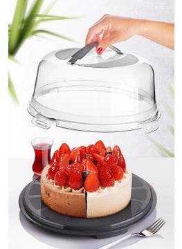 Boz House Cake Pastry Storage Container, Locked Pyrex Carrying Jar 34CM Large Size  - Image 1