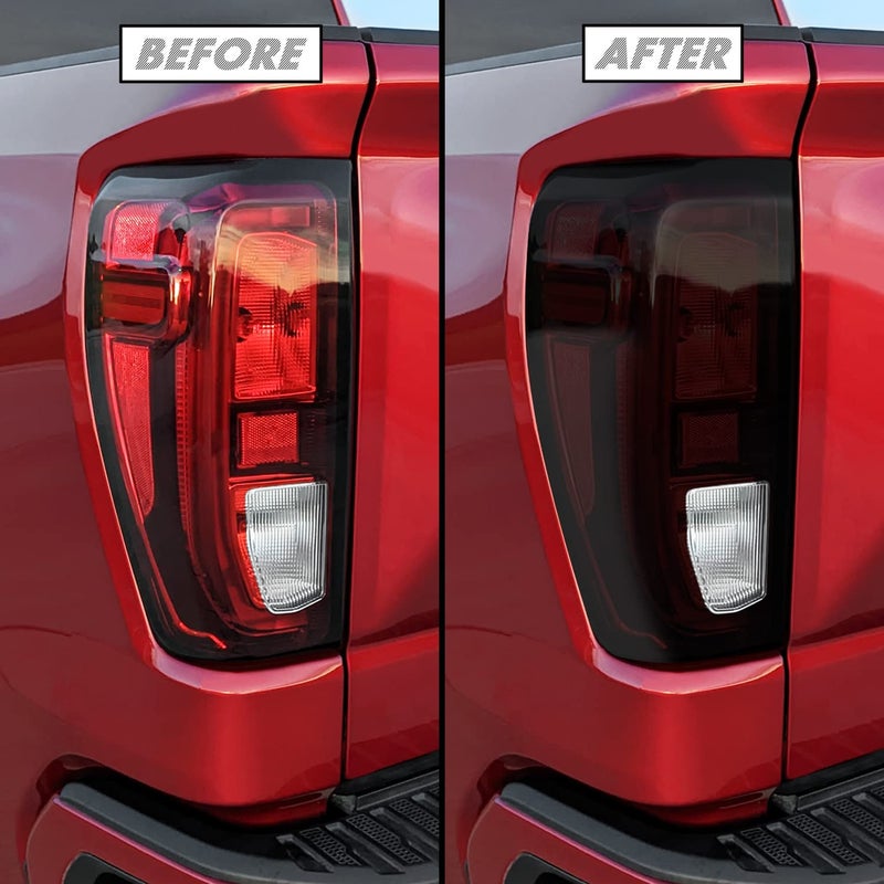 SlickMod PreCut Vinyl Smoke Tint for 20192023 GMC Sierra 1500 Tail Light Non LED 20 Dark Smoke 2 Taillight Cutout