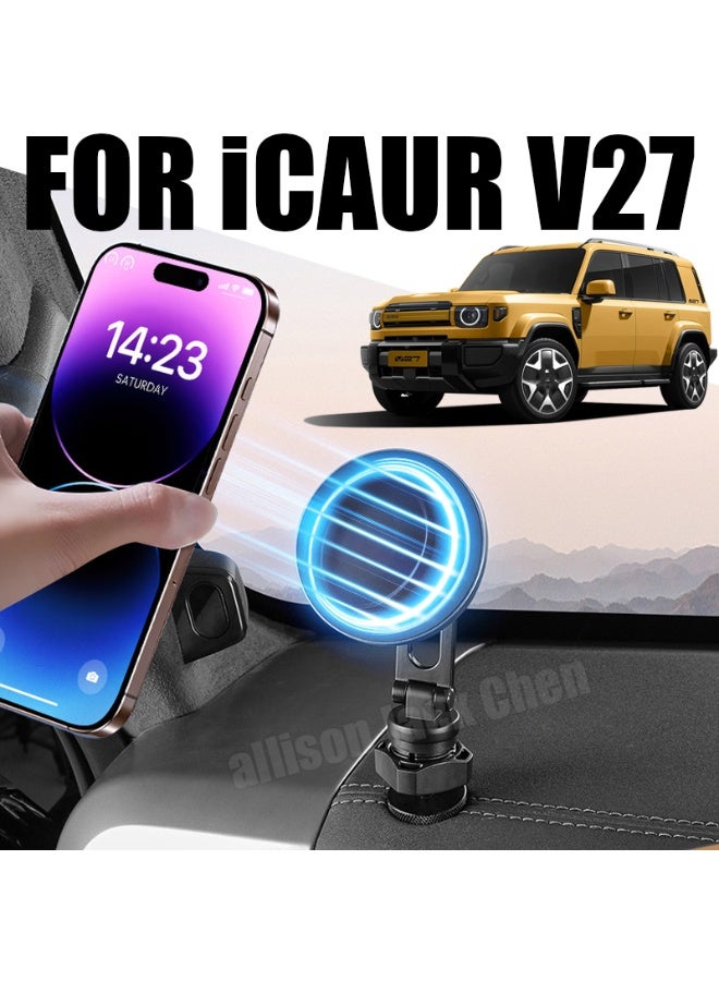 Gravity Car Phone Holder, Center Console Mount for Chery iCAUR V27, Dashboard Navigation Bracket, Custom Upgrade Accessory - Image 1