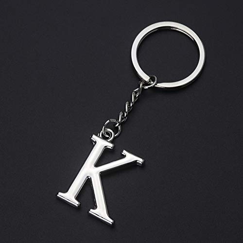 Finrray Initial Letter Keychain Alphabet Key Rings Stainless Steel Letter Charm Keychain for Women (Letter K) - Image 2