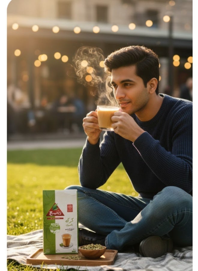 ربيع شاي كرك فوري من ربيع بالهيل، مزيج أصيل وغني، ظرف واحد - Image 4