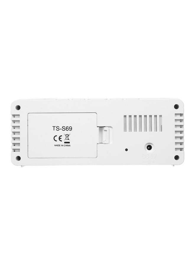 NIBEMINENT Digital LED Mirror Clock White/Black/Green 14.5centimeter - Image 2