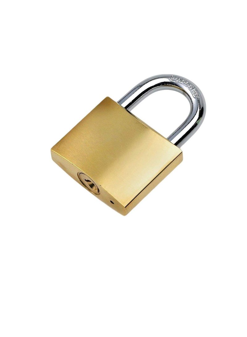 Medium Brass Pad Lock Golden 60/70mm - Image 2