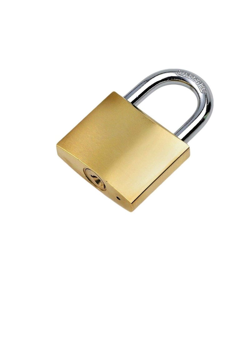 Medium Brass Pad Lock Golden 60/70mm - Image 3