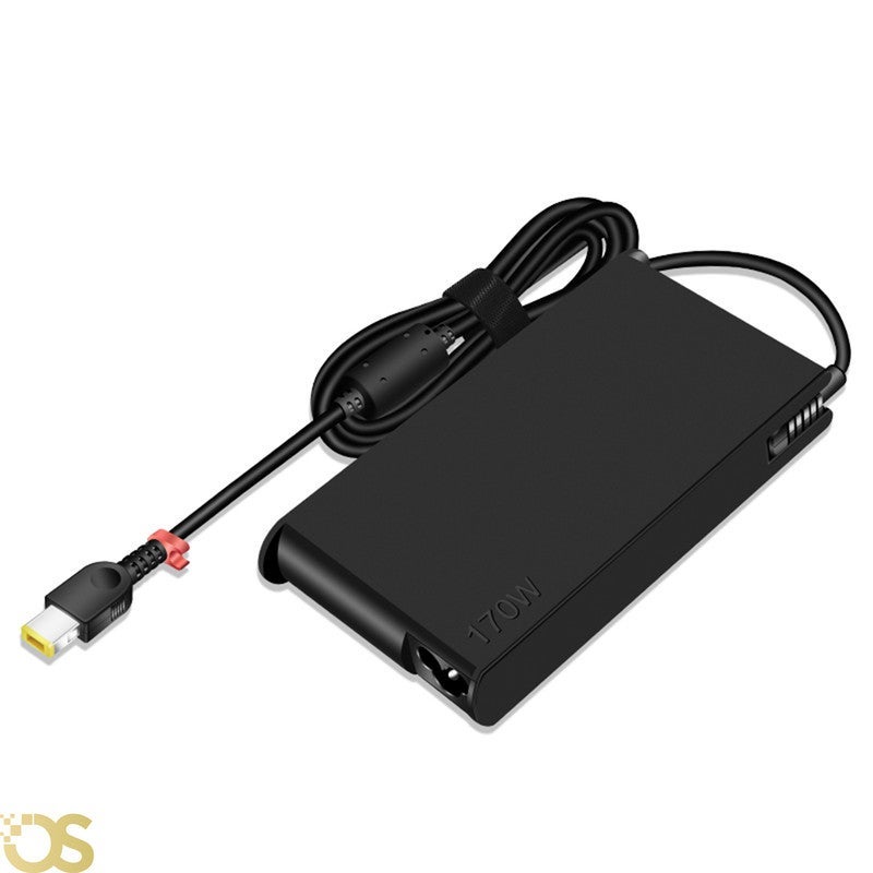 OS Laptop charger compatible with Lenovo with a power of 170 W with USB, suitable for compatible devices with the same standard specifications, includes the adapter and AC power cable, safe, fast, and stable charging, with a 1-month warranty from OS STORE. - Image 1