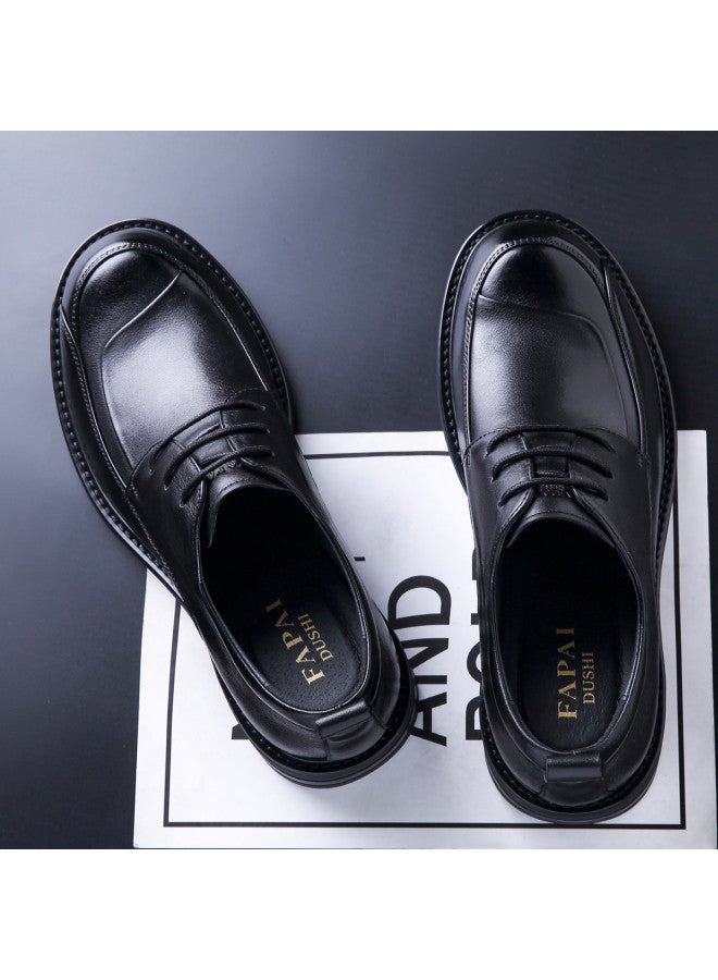Fapai New Style Thick Sole Platform Big Head Shoes Business Casual Shoes Formal Commuting Genuine Leather Shoes - Image 2