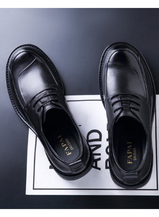 Fapai New Style Thick Sole Platform Big Head Shoes Business Casual Shoes Formal Commuting Genuine Leather Shoes - Image 1