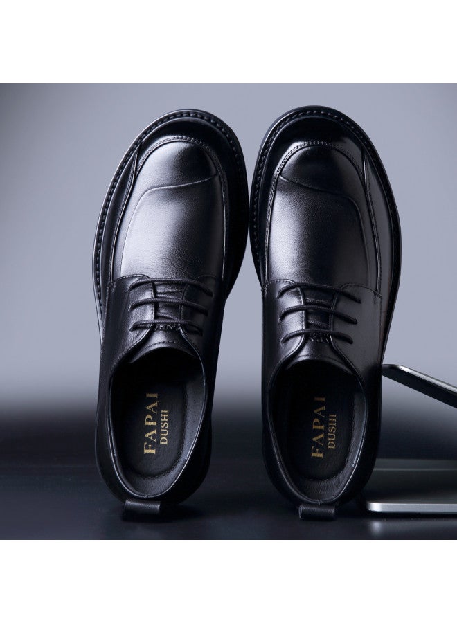 Fapai New Style Thick Sole Platform Big Head Shoes Business Casual Shoes Formal Commuting Genuine Leather Shoes - Image 5