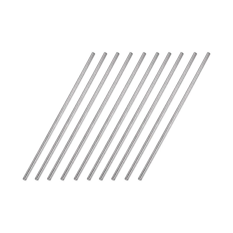 uxcell 2.5mm x 100mm 304 Stainless Steel Solid Round Rod for DIY Craft - 10pcs - Image 1