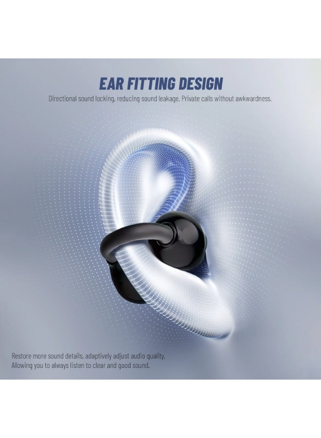 Philips Earbuds, Bluetooth Earbuds, BT Headphone, Open Ear Ring True Open Ear Headphones, True Wireless Earbuds - Open-Ear Clip-On Wireless Earbuds - 4.3g Ultra-Light, 360° Surround Sound, Ambient Transparent Mode, Non-In-Ear Comfort Fit, Sound Leakage Reduction for Sports, Workouts, Running & iPhone Android TAT3469 Black - Image 5