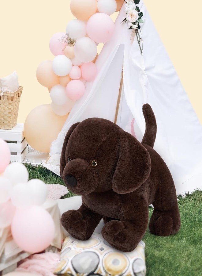 MaoGoLan ماو غولان 24" دمية محشوة على شكل لابرادور شوكولاتة عملاقة، كلب لابرادور كبير لطيف وناعم، وسادة محشوة على شكل جرو لعشاق الجراء، الأطفال، البالغين - Image 3