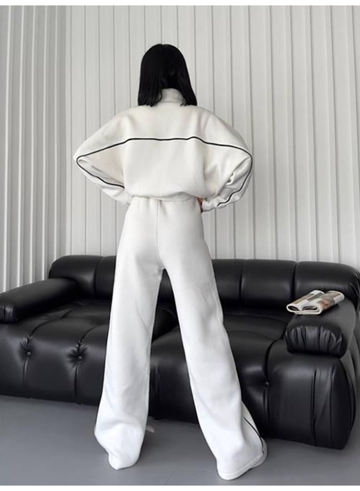 NIBEMINENT Two Piece Sets Pant Set Tracksuit Women Jogger Sweatshirts Autumn Winter Sports Elastic Waist Streetwear Pants Matching Sets - Image 2