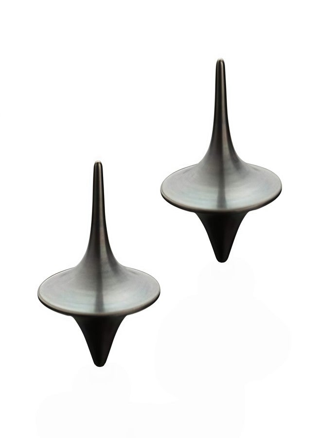 SelHeng 2Pcs Accurate Spinning Top, Portable Precision Metal Spinner, Exquisite Perfect Balance Desktop Gyro, Vintage Totem Zinc Alloy Spinning Top - Image 1