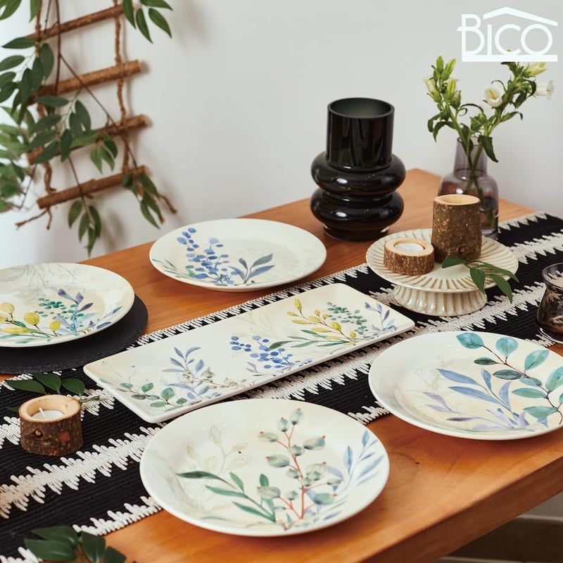 Bico Botanical Valley Salad Plates Set of 4, 8.75 Inch Ceramic Dessert Plates for Salad, Appetizer, Side Dishes, Microwave and Dishwasher Safe, Gift for Housewarming and Thanksgiving - Image 5