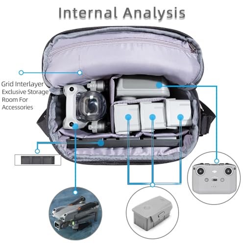 GetZget® Carrying case Bag for DJI Flip/Neo 2/ mini 3/4/ 5 Pro/Mini 2/ Mini SE/Mavic Mini and Accessories Protective Travel Bag (Soft Bag Original) - Image 3
