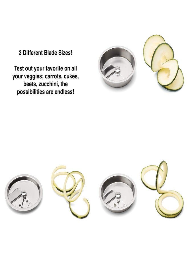 Jarware 3 in 1 Mason Jar Spiralizer Lid, Wide Mouth, Stainless Steel - Image 2