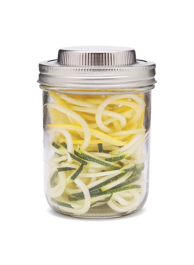Jarware 3 in 1 Mason Jar Spiralizer Lid, Wide Mouth, Stainless Steel - Image 1