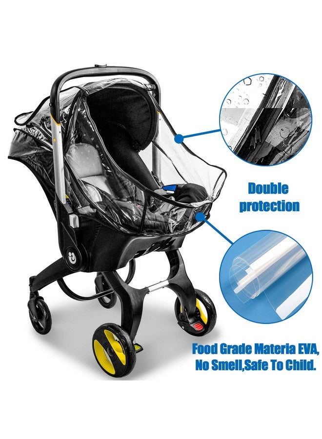 Vaxaape Car Seat Rain Cover,Food Grade EVA,Universal Baby Stroller Accessory for Infant Car Seat Stroller,Waterproof, Windproof Protection,Protect from Dust Snow - Image 5