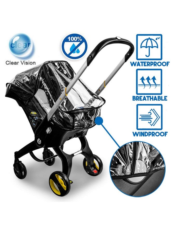 Vaxaape Car Seat Rain Cover,Food Grade EVA,Universal Baby Stroller Accessory for Infant Car Seat Stroller,Waterproof, Windproof Protection,Protect from Dust Snow - Image 2