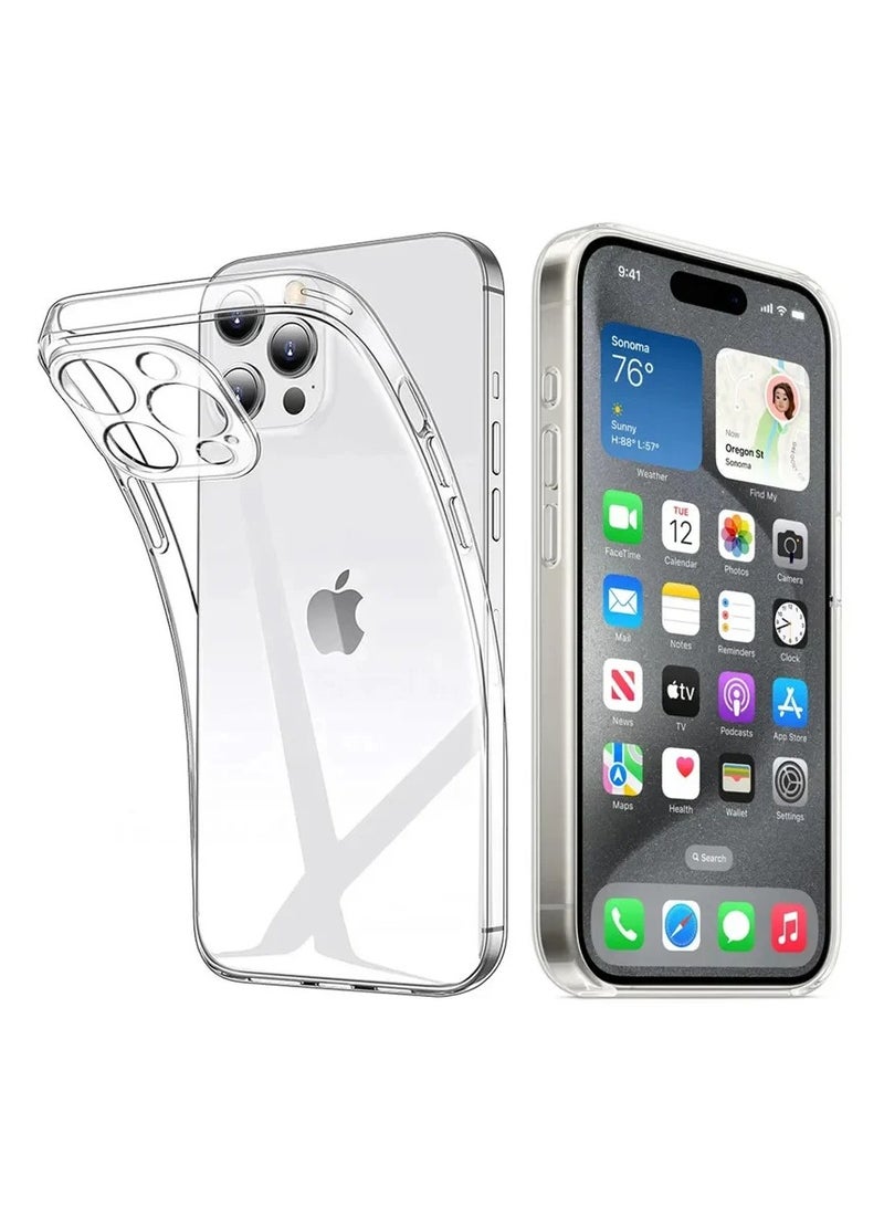 Raxoom iPhone 15 Pro Max Case 6.7 Inch  Anti-Drop iPhone 15 Pro Max Cover Transparent, Slim Crystal, Full Coverage Lens Protection,Clear - Image 1