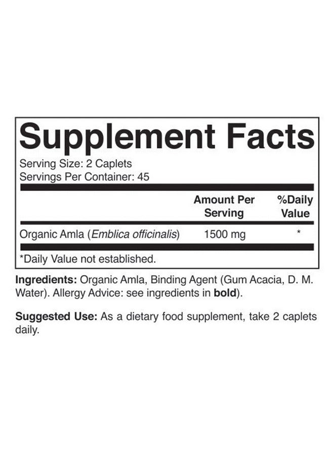 Brieofood Organic Amla 1500Mg 45 Servings Vegetarian Gluten Free 90 Vegetarian Tablets - Image 4
