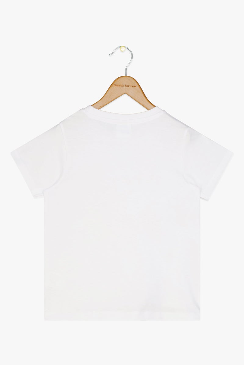 Disney Mickey And Friends Kids Girl Graphic Print Short Sleeve Top, White - Image 3