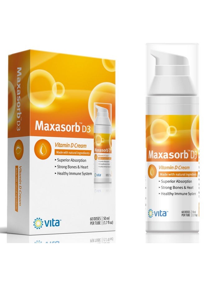 Vita Sciences - Vitamin D3 Cream; Psoriasis Sufferers Rejoice; Vitamin D Cream For Itchy Flaky Or Scaly Skin. Safe Topical Cream For Healthy Skin; Paraben Free All Natural; Maximum Absorption; Vitamin D Lotion - Image 1