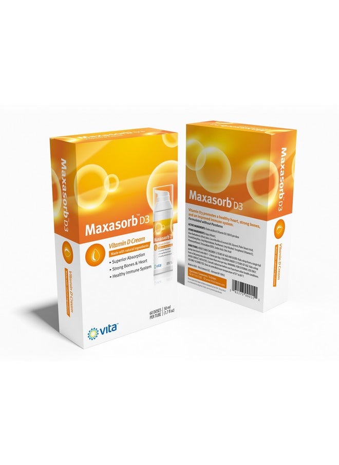 Vita Sciences - Vitamin D3 Cream; Psoriasis Sufferers Rejoice; Vitamin D Cream For Itchy Flaky Or Scaly Skin. Safe Topical Cream For Healthy Skin; Paraben Free All Natural; Maximum Absorption; Vitamin D Lotion - Image 1