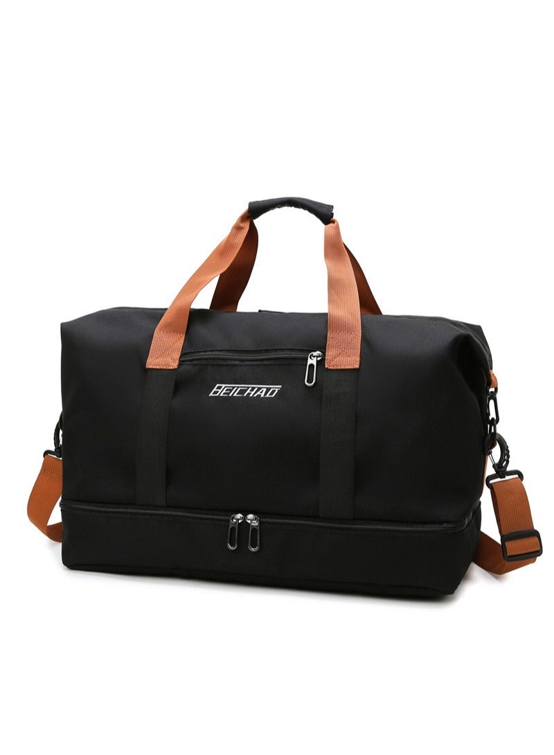 BEICHAO Men's and women's travel bags, large capacity boarding luggage bags, sports travel bags with dry wet separation, large capacity fitness bags - Image 1