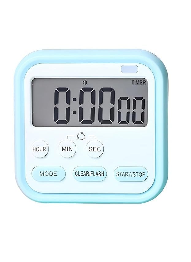 FED World FED World Stopwatch Timer for Study Kitchen Timer Large LCD Screen 24hr Digital Display Magnetic Retractable Stand Loud Alarm Stop Watch Countdown Flashing Light Study Timer for Students Cooking  - Image 1