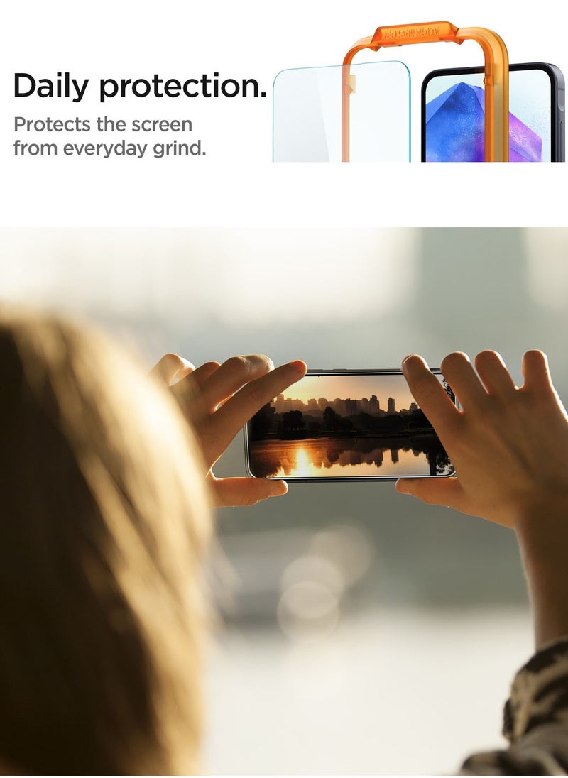 Spigen - GLAStR Align Master Tempered Glass for Samsung Galaxy A55 5G Screen Protector 2 PACK - Image 1