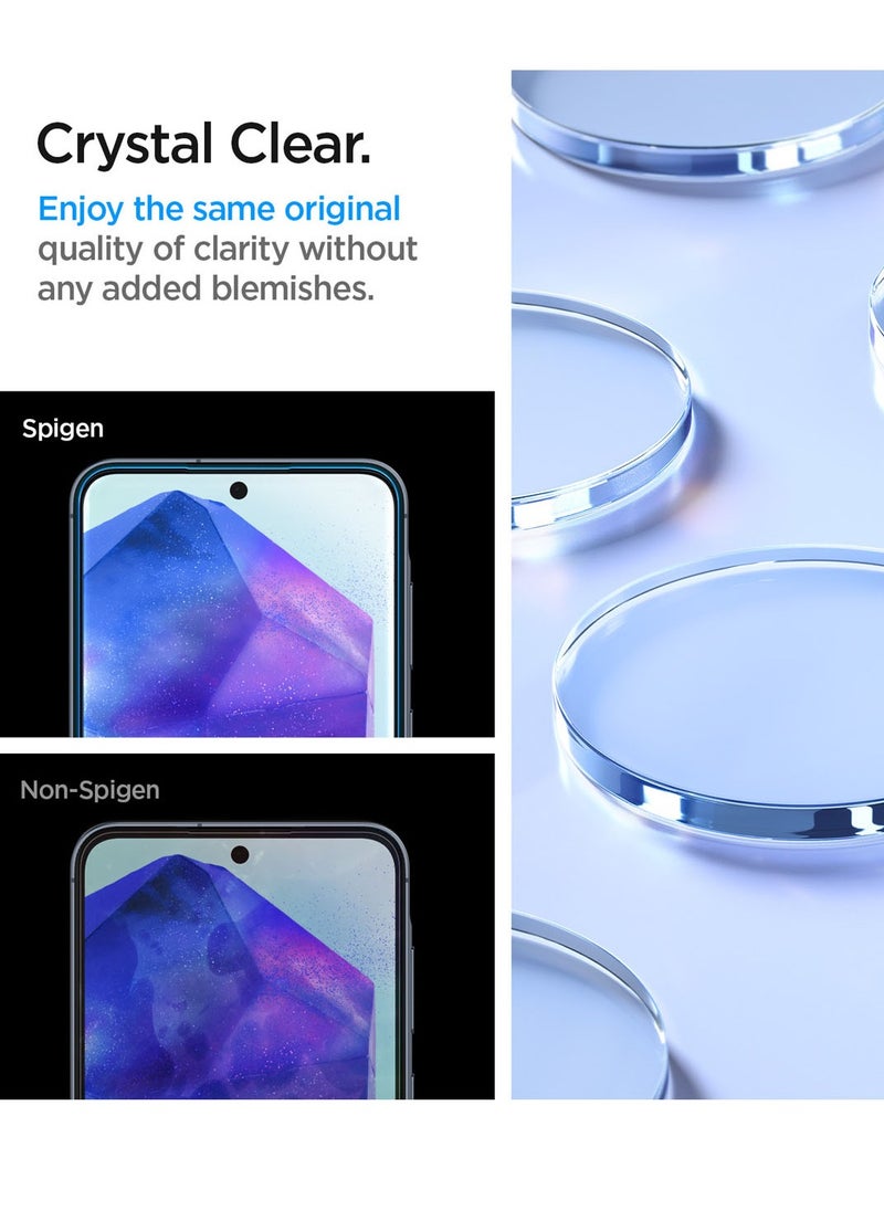 Spigen - GLAStR Align Master Tempered Glass for Samsung Galaxy A55 5G Screen Protector 2 PACK - Image 1