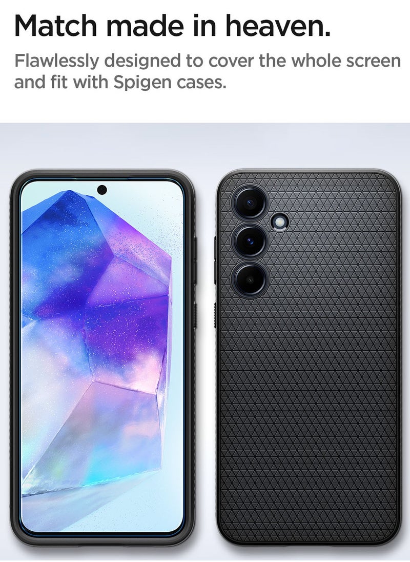 Spigen - GLAStR Align Master Tempered Glass for Samsung Galaxy A55 5G Screen Protector 2 PACK - Image 1