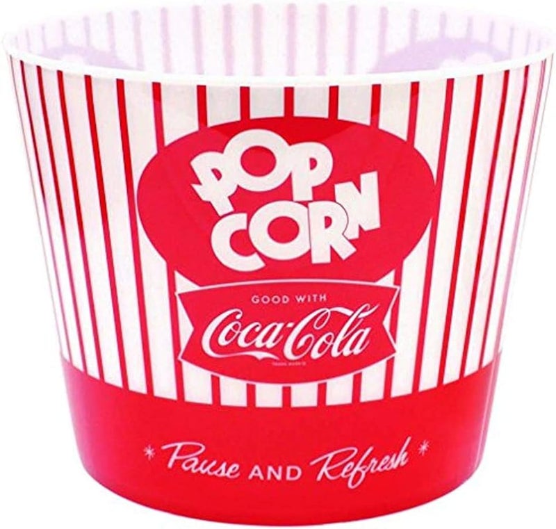 Tablecraft Coca-Cola Popcorn/Snack Bucket"Pause & Refresh" (CC400), Red - Image 1