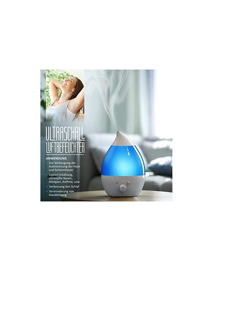 Electric steam diffuser, 2.6 liter capacity, with night light, 220 volts + Alaa Shop bag  - Image 1