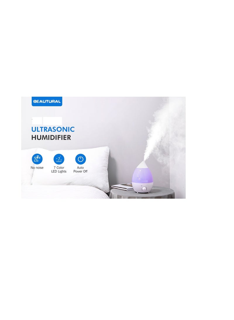 Electric steam diffuser, 2.6 liter capacity, with night light, 220 volts + Alaa Shop bag  - Image 4